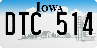 IA license plate DTC514