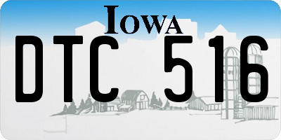 IA license plate DTC516