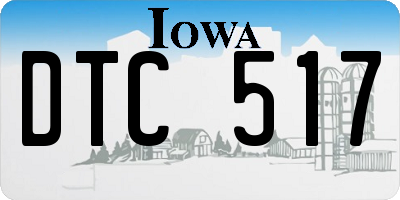 IA license plate DTC517
