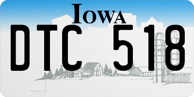 IA license plate DTC518