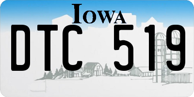 IA license plate DTC519