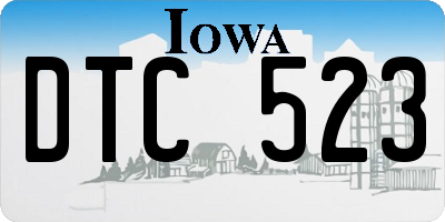 IA license plate DTC523