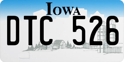 IA license plate DTC526