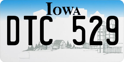 IA license plate DTC529