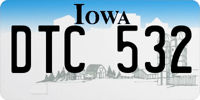 IA license plate DTC532