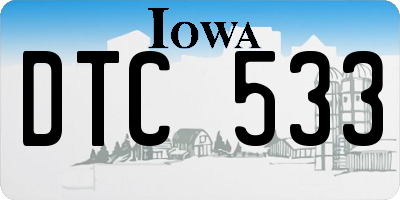 IA license plate DTC533