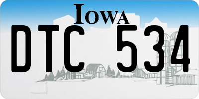 IA license plate DTC534
