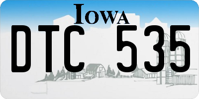 IA license plate DTC535