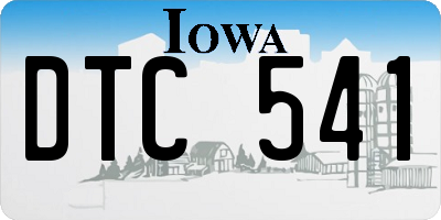 IA license plate DTC541
