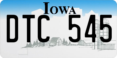 IA license plate DTC545