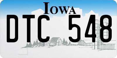 IA license plate DTC548