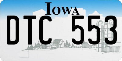 IA license plate DTC553