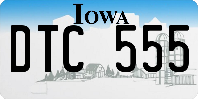 IA license plate DTC555