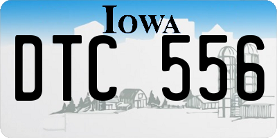 IA license plate DTC556