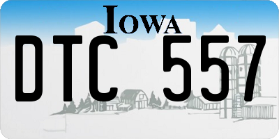 IA license plate DTC557