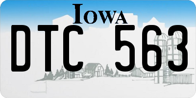 IA license plate DTC563