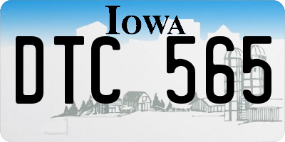 IA license plate DTC565