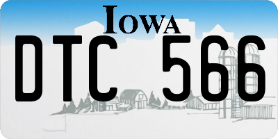 IA license plate DTC566