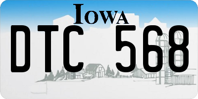 IA license plate DTC568