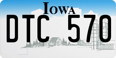 IA license plate DTC570