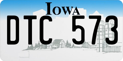 IA license plate DTC573