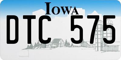 IA license plate DTC575