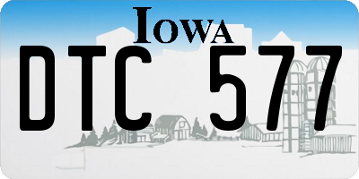 IA license plate DTC577