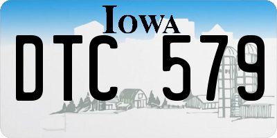 IA license plate DTC579