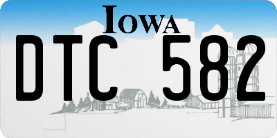 IA license plate DTC582