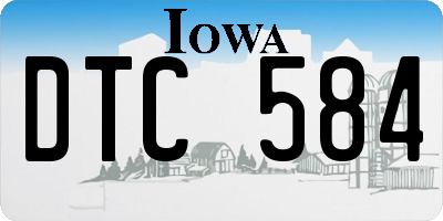 IA license plate DTC584