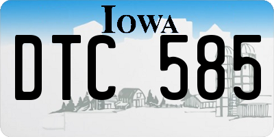 IA license plate DTC585