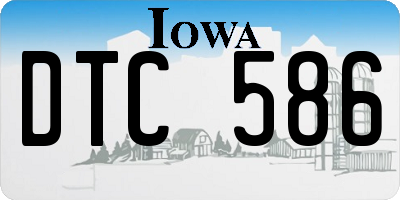 IA license plate DTC586