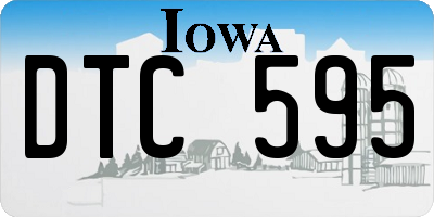 IA license plate DTC595
