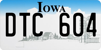 IA license plate DTC604