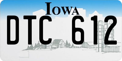 IA license plate DTC612