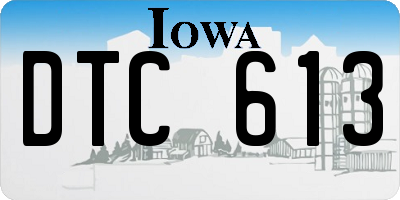 IA license plate DTC613