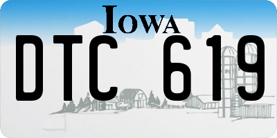 IA license plate DTC619