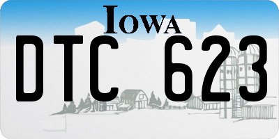 IA license plate DTC623
