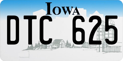 IA license plate DTC625