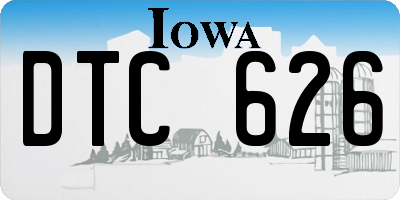IA license plate DTC626