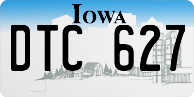 IA license plate DTC627