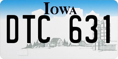 IA license plate DTC631