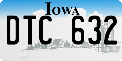 IA license plate DTC632
