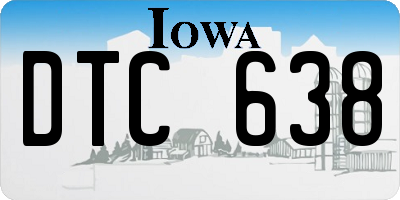 IA license plate DTC638