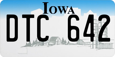 IA license plate DTC642