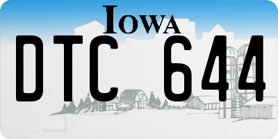 IA license plate DTC644