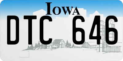 IA license plate DTC646