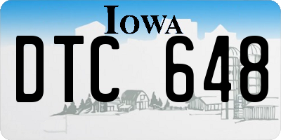 IA license plate DTC648