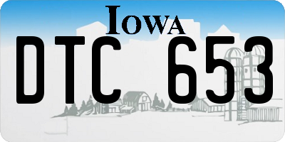 IA license plate DTC653