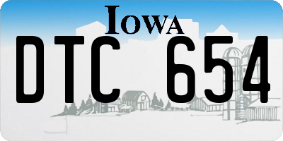 IA license plate DTC654
